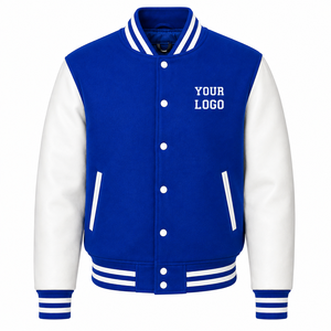เสื้อแจ็คเก็ตเบสบอลสำหรับผู้ชายแบบสปอร์ตกลางแจ้ง ปักลายสีดำ ผ้าโพลีเอสเตอร์คุณภาพสูง ผลิตตามสั่ง ขายส่ง OEM - Product Image 1