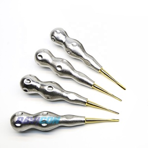 La alta calidad de servicio pesado alemán inoxidable Conjunto de 4 MILLER APEXO DENTAL este ascensor oeste curvado Derecho + izquierda redondeado - Product Image 2