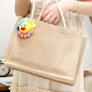 Lightweight Yet Strong Jute Beach <b>Bag</b> with Double Stitch Handles for Heavy Duty Use and Long Durability - Product Image 5