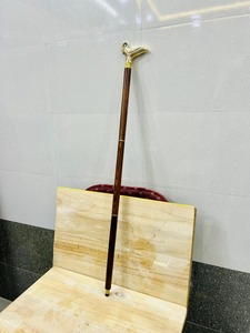 Handmade Rosewood Multifunction Polished Walking Stick Cane with <b>Brass</b> Swan Handle - Product Image 6