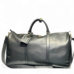 Luxury Genuine Leather Durable Plain Fashion Travel Duffel <b>Bag</b> Large Capacity Weekend Men Business Trip <b>Overnight</b> Shoulder Carry - Product Image 1