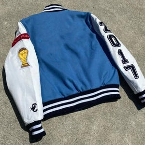 Bomber Letterman OEM personnalisé Veste universitaire brodée de baseball Vestes d'université Old School Usa Vestes d'université vierges pour hommes - Product Image 2