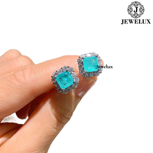 Premium Natural VVS Diamond <b>Stud</b> Earrings 925 Sterling <b>Silver</b> Elegant Wedding And Party Jewelry From Indian Supplier - Product Image 4