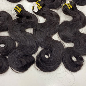 Double trame et fermeture noires naturelles de machine de couleur de vague vietnamienne dessinée superbe de corps - Product Image 2