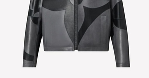 Blouson moto en cuir véritable beige pour homme, col rabattu, fermeture éclair, coupe ajustée, manches classiques, couleur unie, automne - Product Image 6