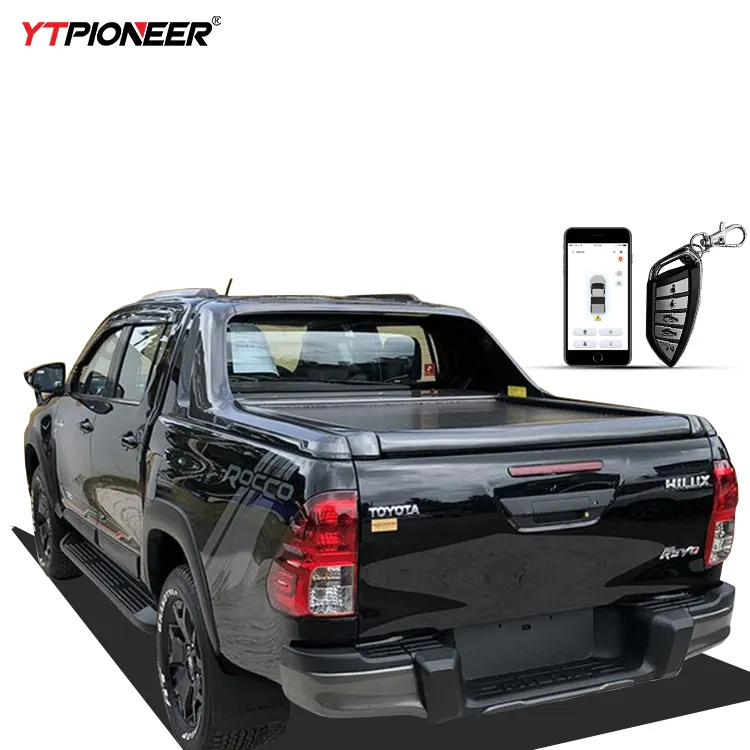 YTPIONEER alluminio Tri Fold Roll Up Retrax Diamondback Tonneau Cover per Toyota Hilux Pickup Diesel 4x4