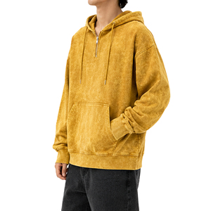 Sudadera Vintage con Cierre de Cremallera, Lavado Ácido, para Hombre y Mujer, Unisex, Felpa Gruesa, Ropa Urbana, Proveedor de Ropa de Marca Privada, Venta al Por Mayor - Product Image 5