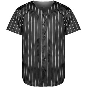 Chemise décontractée à manches courtes avec doublure, prix de gros, couleur personnalisable, logo OEM, maillot de baseball entièrement boutonné avec design personnalisé pour hommes - Product Image 2