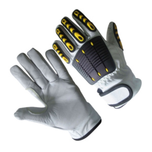 Gants de sécurité industriels en cuir de chèvre pleine fleur, robustes et durables, pour mécaniciens et travaux de construction, vente en gros à prix abordable - Product Image 5