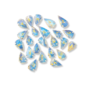 Juego de Runas de Punta de Flecha de Opalita, Amor Futhark, Herramienta Espiritual Tallada a Mano con Piedras Preciosas, Regalo - Product Image 1