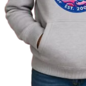 Sweat à capuche brodé gris chiné pour homme, pull décontracté à manches longues, streetwear quotidien, vêtement confortable pour un style de vie actif - Product Image 3