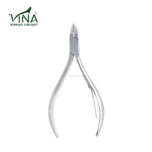 Pince à cuticules en acier VNN-18 Vina Silver OEM avec lame incurvée en oie et manche carré pour un toilettage soigné des ongles sur les doigts - Product Image 5