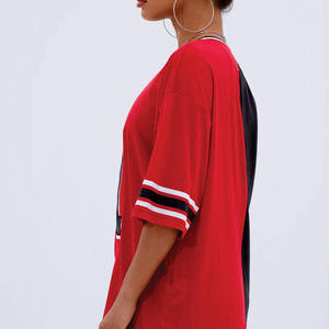 Camiseta Deportiva Retro de Fútbol Americano con Estampado por Sublimación Estilo Urbano Personalizado, Dos Tonos, Unisex, Corte Holgado - Product Image 3