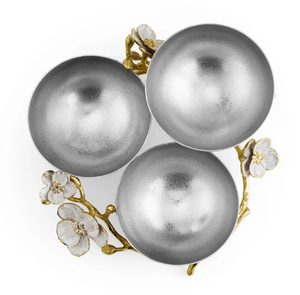 Plat décoratif à trois compartiments pour orchidées, idéal pour les collations et les fruits secs, parfait pour la table et la décoration intérieure - Product Image 2