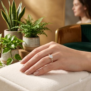 Bague de mariage en or jaune plaqué avec diamant taille cœur et moissanite, bande torsadée, pour la Saint-Valentin - Product Image 6