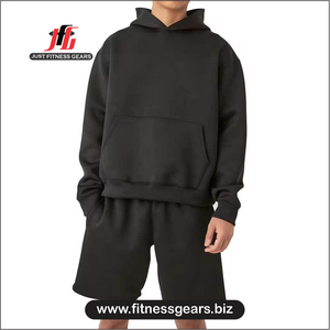 Conjunto Deportivo de Dos Piezas para Hombre, Personalizado, Transpirable, de Poliéster/Algodón, Sudadera con Capucha, Camiseta, Pantalones Cortos, Ligero, Informal, para Invierno - Product Image 1
