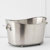 Bac à glace métallique grande capacité fait main avec base sur pieds, facilement transportable et étanche, pour fournitures de bar