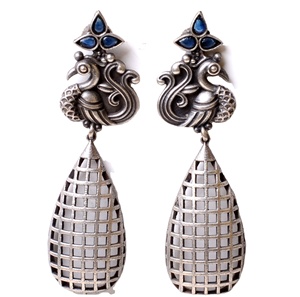 Trusted Supplier Gold Plated Brass Oxidized <b>Silver</b> Women Chandelier <b>Earrings</b> Bezel Set Zircon High Classic Wedding Wholesale - Product Image 1
