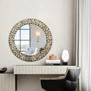 Best Quality <b>Wall</b> Mounted <b>Mirror</b> with Wooden Frame Decorative Vanity <b>Mirror</b> for Bathroom Bedroom Living Room Available For Sale - Product Image 1
