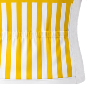 Golden Yellow <b>White</b> Short Sleeve <b>Cycling</b> <b>Jersey</b> Full Zip Quick Dry Breathable Road Bike Shirt Racing Training Sportswear - Product Image 6
