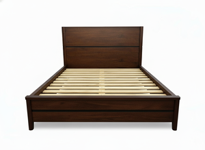 Cadre de lit gonflable pliable moderne en bois massif de manguier et placage MDF, écologique, pour chambre à coucher, vente en gros OEM ODM - Product Image 2
