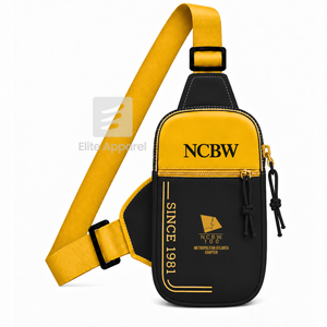 กระเป๋าคาดเอวผู้หญิงสีดำรุ่น NCBW 100 พร้อมโลโก้ปักด้านหน้า ซิปสีดำทอง ใช้งานได้ทุกวันสำหรับผู้หญิง - Product Image 2