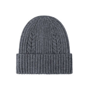 Gorros de punto para hombre de primera calidad, suaves y cálidos para el invierno, material suave, gran venta, gorros de punto con logotipo personalizado. - Product Image 2