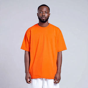 High Quality Drop Shoulder Oversize T Shirts Men Streetwear Casual Tee Shirt Men's Summer Short Sleeve 180 Gsm Cotton <b>TShirts</b> - Product Image 3