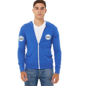 Sudadera con Capucha de Felpa de Algodón Suave de Alta Calidad, Personalizada de Fábrica, con Cierre, Color Sólido, Talla Americana para Hombre, en Venta - Product Image 2