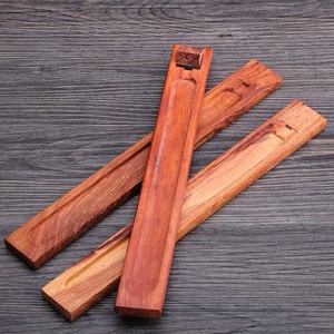 Brûleur d'encens en bois de manguier écologique de style chinois, fait main, avec attrape-cendres et logo personnalisé - Product Image 4