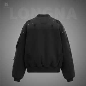 Personalized Streetwear <b>Lightweight</b> Flight <b>Jacket</b> - Custom <b>Men</b>’s Bomber <b>Jacket</b> 100% Breathable Cotton - Product Image 3