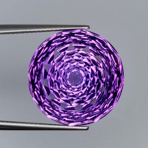 Piedra Preciosa de Amatista Natural, Corte Cóncavo Redondo, Cuarzo Morado, para Joyería, Cristal Curativo - Product Image 4