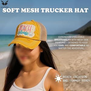 หมวกเบสบอลชายหาดแฟชั่นสุดฮิต ทรงยูนิเซ็กส์สำหรับผู้ใหญ่ ตกแต่งด้วยผ้าปะติดสีเหลือง ขอบรุ่ย ดีไซน์เก๋ ระบายอากาศได้ดี กันน้ำ - Product Image 4