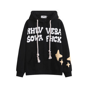 เสื้อฮู้ดดี้โอเวอร์ไซส์ขายดีจากโรงงาน สำหรับทุกเพศ พิมพ์ลายพัฟฟ์ตามสั่ง ปักลายกราฟิก สตรีทแวร์ลำลอง เป็นมิตรกับสิ่งแวดล้อม ระบายอากาศได้ดี - Product Image 1