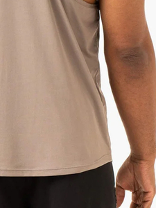 Camiseta sin mangas de algodón/fibra de bambú para hombre, venta al por mayor, personalizable con logo, para gimnasio, fitness, entrenamiento, culturismo, secado rápido - Product Image 6