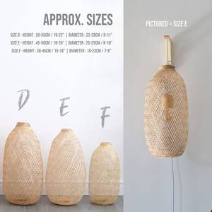 Handwoven Bamboo <b>Wall</b> <b>Sconce</b> Plug In Pendant <b>Light</b> Aspen Bracket Natural Woven <b>Wall</b> Lamp Boho Rustic Home Decor Supplier - Product Image 5