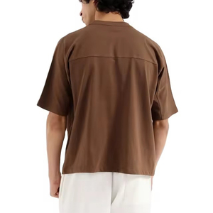 Camisetas extragrandes lisas para hombre, con hombros caídos, estilo holgado, ropa urbana, camisetas en blanco para hombre, impresión de logotipo frontal personalizada - Product Image 2