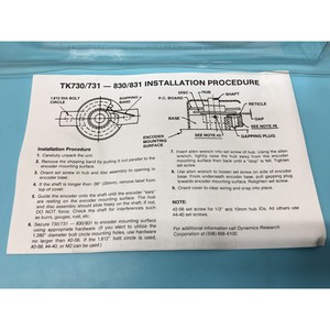 DYNAMIC RESEARCH TK730-6E21 ENCODER ASSY 3/8D - อุปกรณ์และอะไหล่เซมิคอนดักเตอร์ระดับโลกที่เชื่อถือได้ - Product Image 3