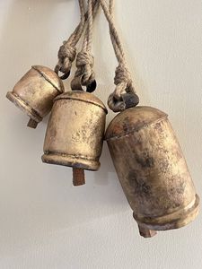 Modern Gold Metal Bell Set Customizable Size Shape Eco-Friendly Handmade <b>Christmas</b> Tree Home Decor Custom Logo OEM/ODM - Product Image 4