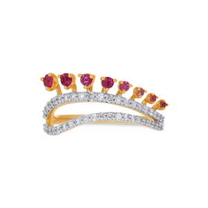 Luxurious <b>Two</b> Tone Rose Gold <b>Ring</b> Featuring a Grand Diamond Halo and Accent <b>Stones</b> Timeless Brilliance: Rose Gold Diamond Halo - Product Image 3