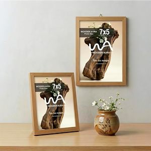 Eco-Friendly Modern Wood Small <b>Photo</b> <b>Frame</b> | Full Color Digital Printing | Rectangle Horizontal Orientation | Tabletop Display - Product Image 3