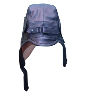 Balaclava en cuir ajustable personnalisé avec logo imprimé numérique, broderie 3D, respirant, coupe-vent, imperméable, 100% cuir, unisexe - Product Image 1