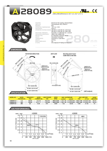 Ventilador axial de alta temperatura para sala de fumadores, 115/230V, con aspas de PBT termoplástico, rodamientos de bolas, industrial, de Taiwán - Product Image 6