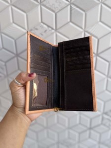 Portefeuille long unisexe en cuir véritable 2026, élégant, marron, avec gravures artisanales, pour usage quotidien, porte-cartes et billets - Product Image 5