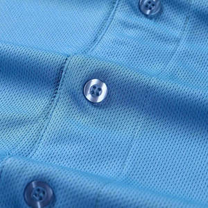 Unisex Breathable Mesh Shirt Solid Blue All Seasons Sports <b>Top</b> 100% Polyester - Product Image 4