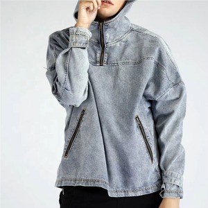 Veste en jean bleu clair pour homme, fermeture éclair, manches courtes, color block, coupe sportive, poches latérales, vêtement d'hiver, extensible dans quatre directions - Product Image 4