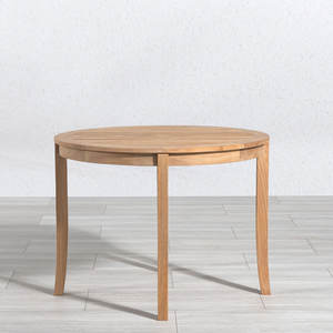Mesa de Comedor Redonda Clásica de Teca Sólida Contemporánea para Exteriores, Muebles para Hostelería y Resorts, Exportación - Product Image 1