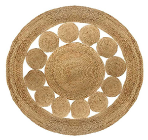 Alfombra Redonda de Yute Trenzado Hecha a Mano, Decoración Ecológica para el Hogar, Tapete Sostenible, Lista para Exportación al por Mayor - Product Image 2