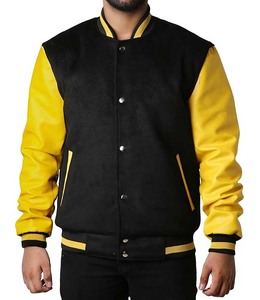 Blouson universitaire surdimensionné personnalisé 2026, unisexe, avec broderie et patchwork, en polaire de laine, pour homme, idéal pour l'hiver - Product Image 1