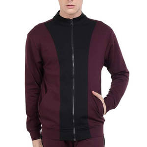 Ensemble de survêtement bordeaux personnalisé pour homme 2026 – Tissu personnalisable, col montant, fermeture éclair, coupe droite - Product Image 1